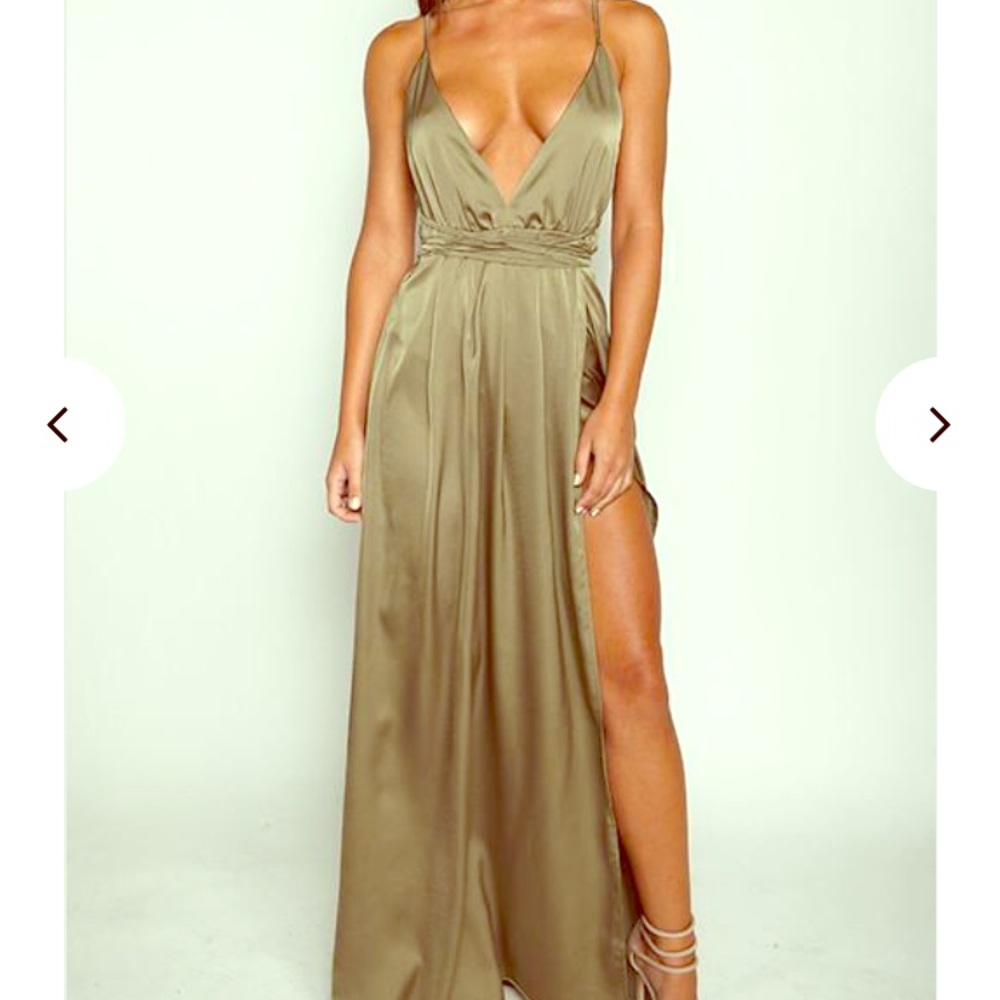 Khaki Maxi Dress
